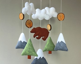 Mobile baby, Woodland mobile, Nursery mobile, Mobile, Woodland nursery decor, Crib mobile