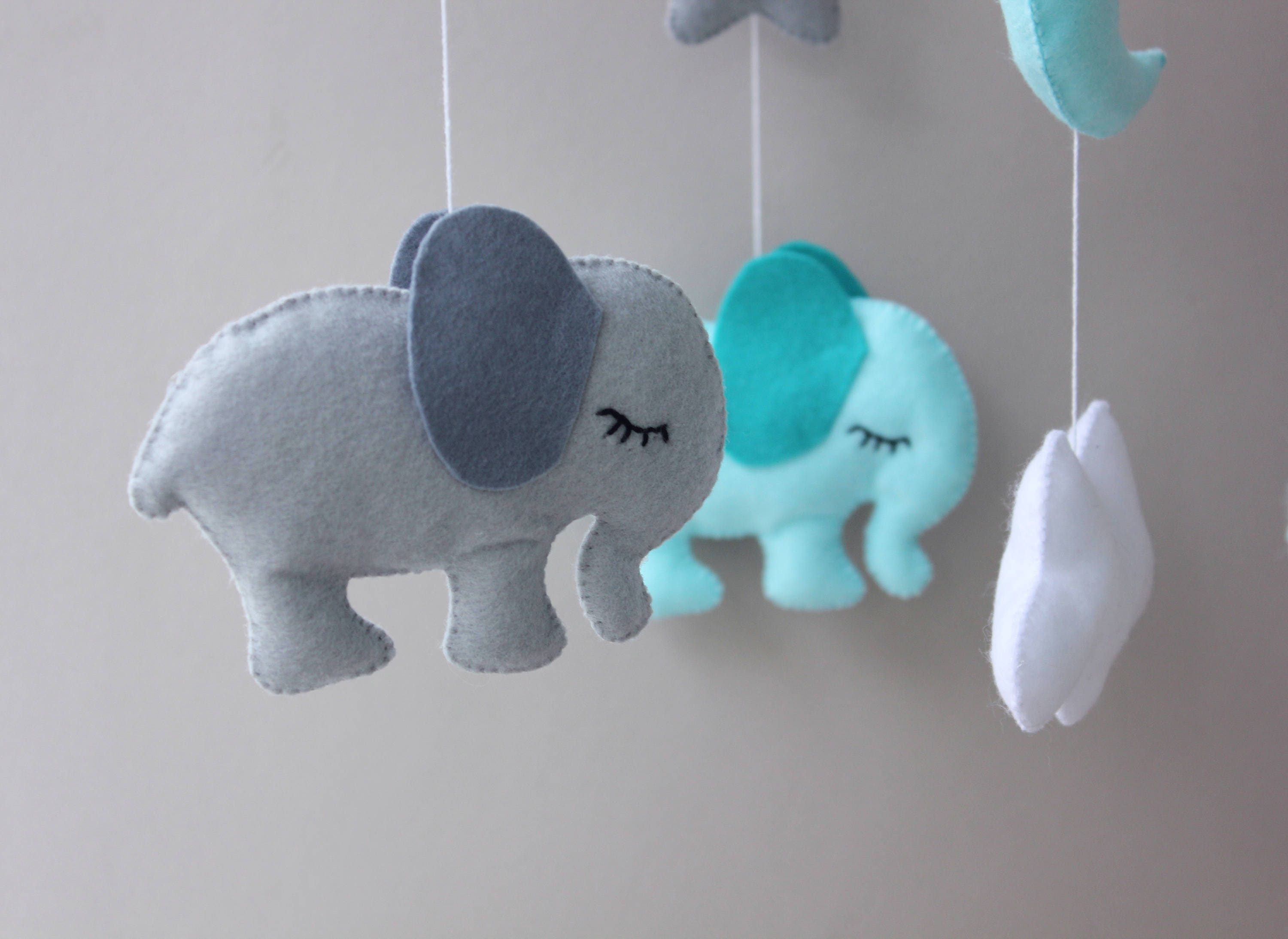 Elephant Baby Mobile Elephant Crib Mobile Elephant Nursery Etsy