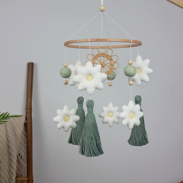Flower Baby Mobile Etsy