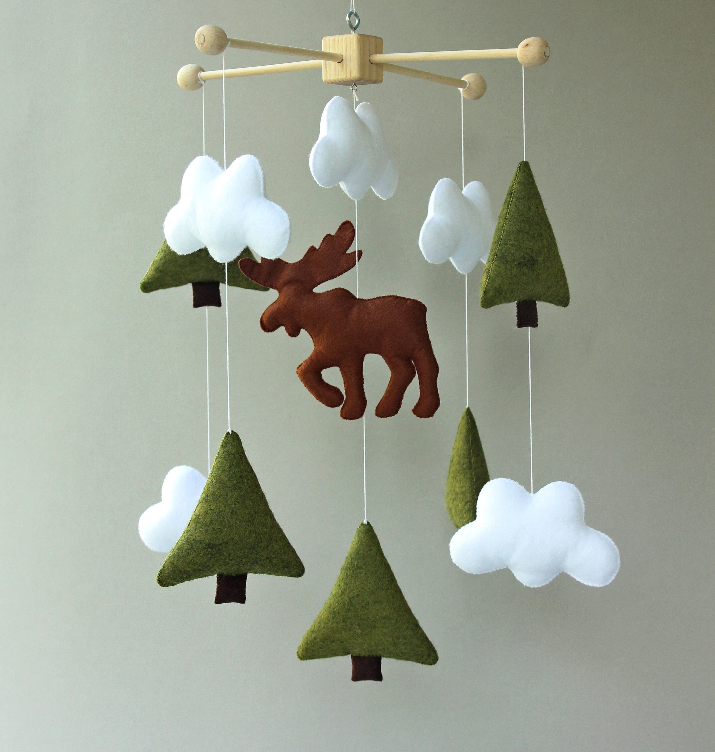 Moose mobile Deer mobile Tree mobile Etsy