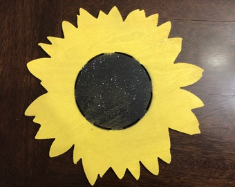 Sunflower Charger, Wood Placemat.