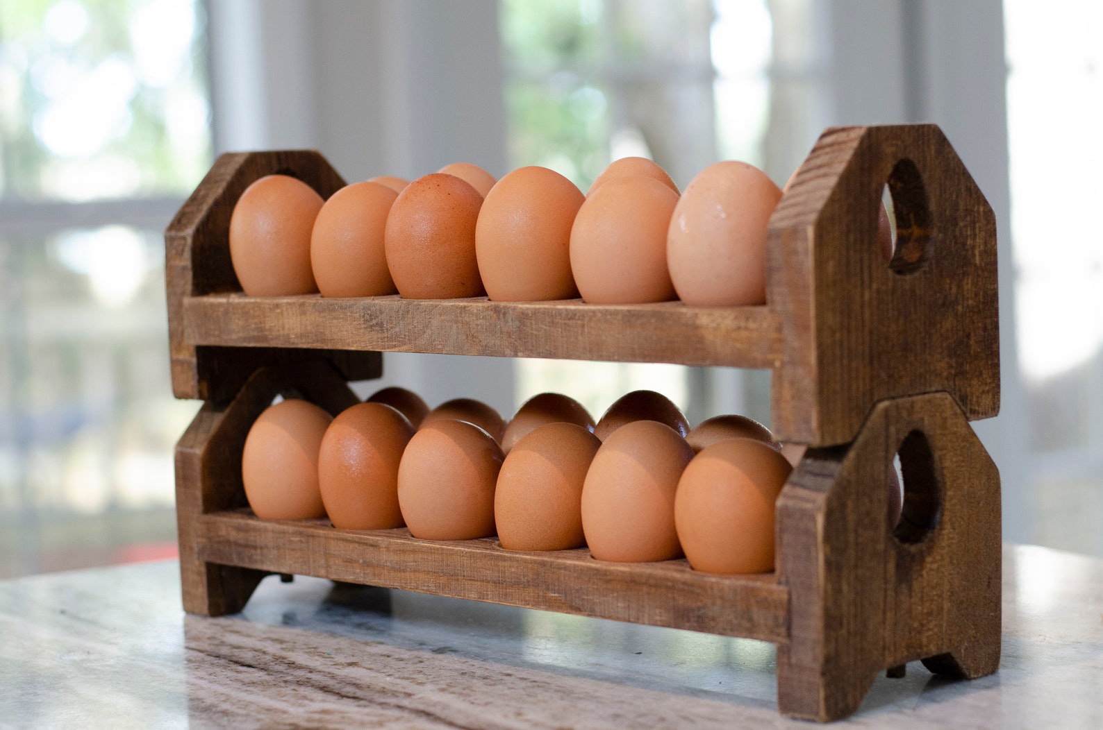 Egg Tray Rustic Stackable Holder for Farm Fresh Eggs Etsy