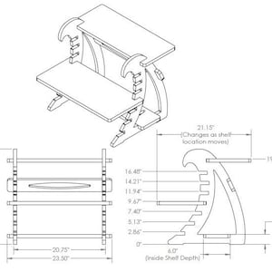 Stand Up / Standing Desk with Wave / Shark sides. Home Office. Great riser for home schooling kids, working from home, and college students. image 10