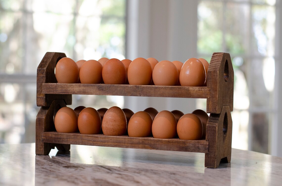 Egg Tray Rustic Stackable Holder for Farm Fresh Eggs Etsy