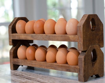 Egg Tray, Stackable Holder for Farm Fresh Eggs.  Make your own egg trays!  Digital Files