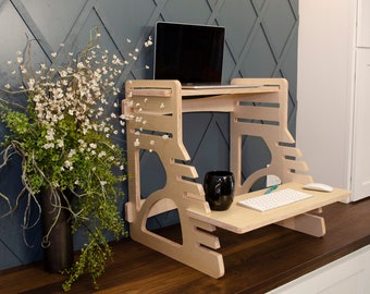 Stand Up / Standing Desk for Home Office. Great riser for college students, home schooling kids, or working from home.