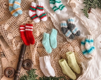 Mini Knit Socks for 1/6 Scale Fashion Dolls