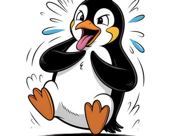 20 Quirky Cartoon Penguin Clipart Bundle PNG, Whimsical Arctic Winter Animal Clip Art Illustrations, Antarctica Wildlife Sublimation Designs