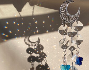 Blue Moon Crystal Sun Catcher