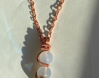 Chalcedony Copper Necklace