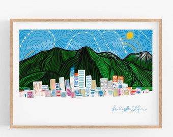 LOS ANGELES skyline | Cities of the world | L.A. | Cubicle Decor