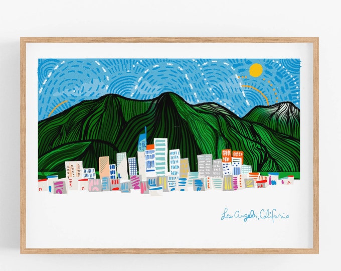LOS ANGELES skyline | Cities of the world | L.A. | Cubicle Decor