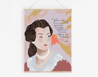 Wall Art Print // Cubicle Wall Art, Abigail Adams Art Print | Cubicle decor | Political Gifts