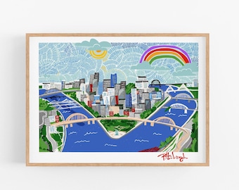 Pittsburgh Skyline Art Print