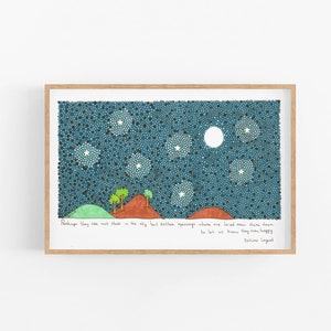 Pick me up gift, Illustrated Inuit Legend | Cubicle Decor ,  Quote Poster |  Perhaps they are not stars in the sky but rather openings