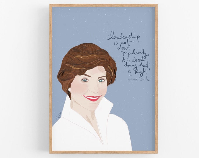 Laura Bush Celebrity Portraits Art Print