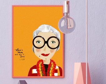 Iris Apfel Wall Art Print, Fashion Lovers Gifts