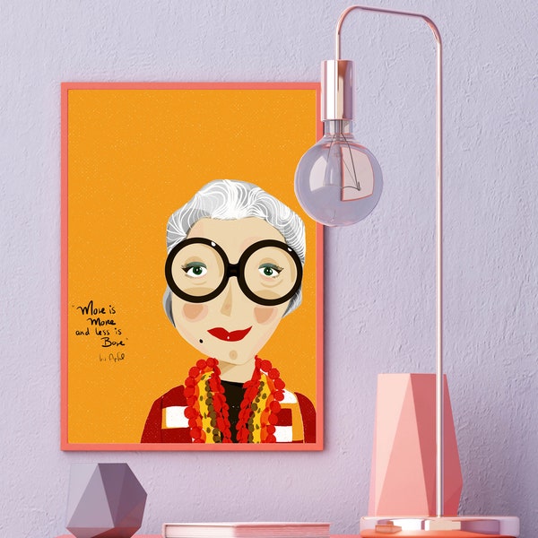 Iris Apfel Wall Art Print, Fashion Lovers Gifts