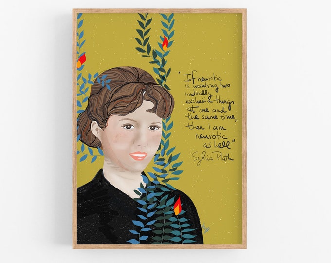 SYLVIA PLATH Art Print portrait