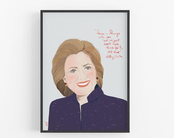 Hillary Clinton, Cubicle Wall Art,  Mothers Day Gift