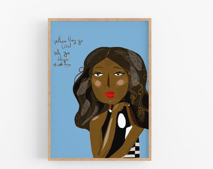 MICHELLE OBAMA  Portraits, Girl Boss Wall Art