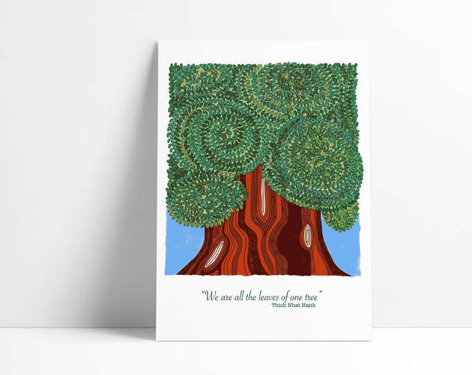 We are all the leaves in one tree | Nature lover print| Home decor