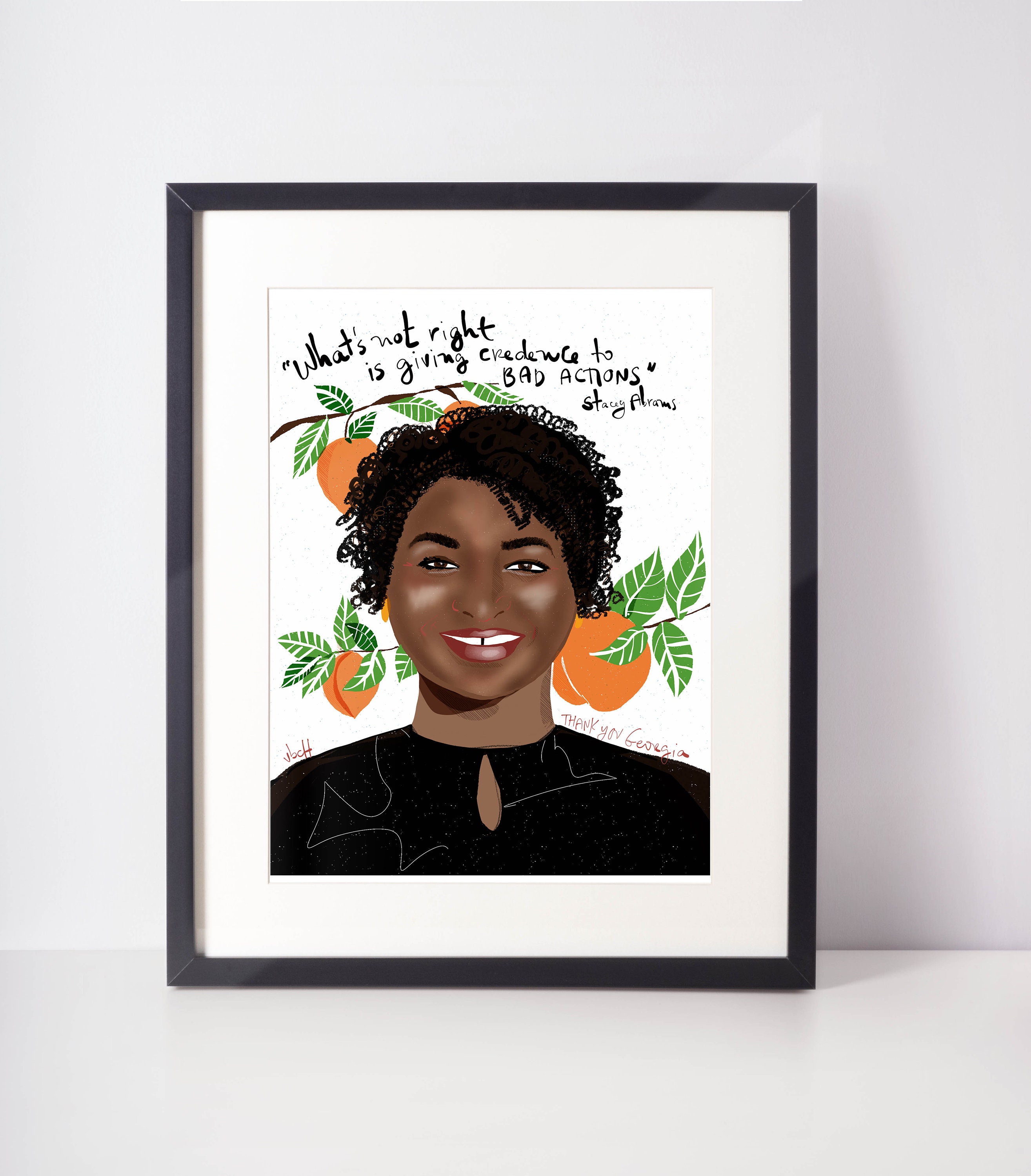 Stacey Abrams Poster Art Print Girl Power decor Feminist Etsy