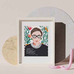The Notorious RBG Art Print // Ruth Bader Ginsburg Cubicle Decor for Lawyers, Lawyer's Gift, Law office wall art image 3