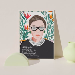 The Notorious RBG Art Print // Ruth Bader Ginsburg Cubicle Decor for Lawyers, Lawyer's Gift, Law office wall art image 5