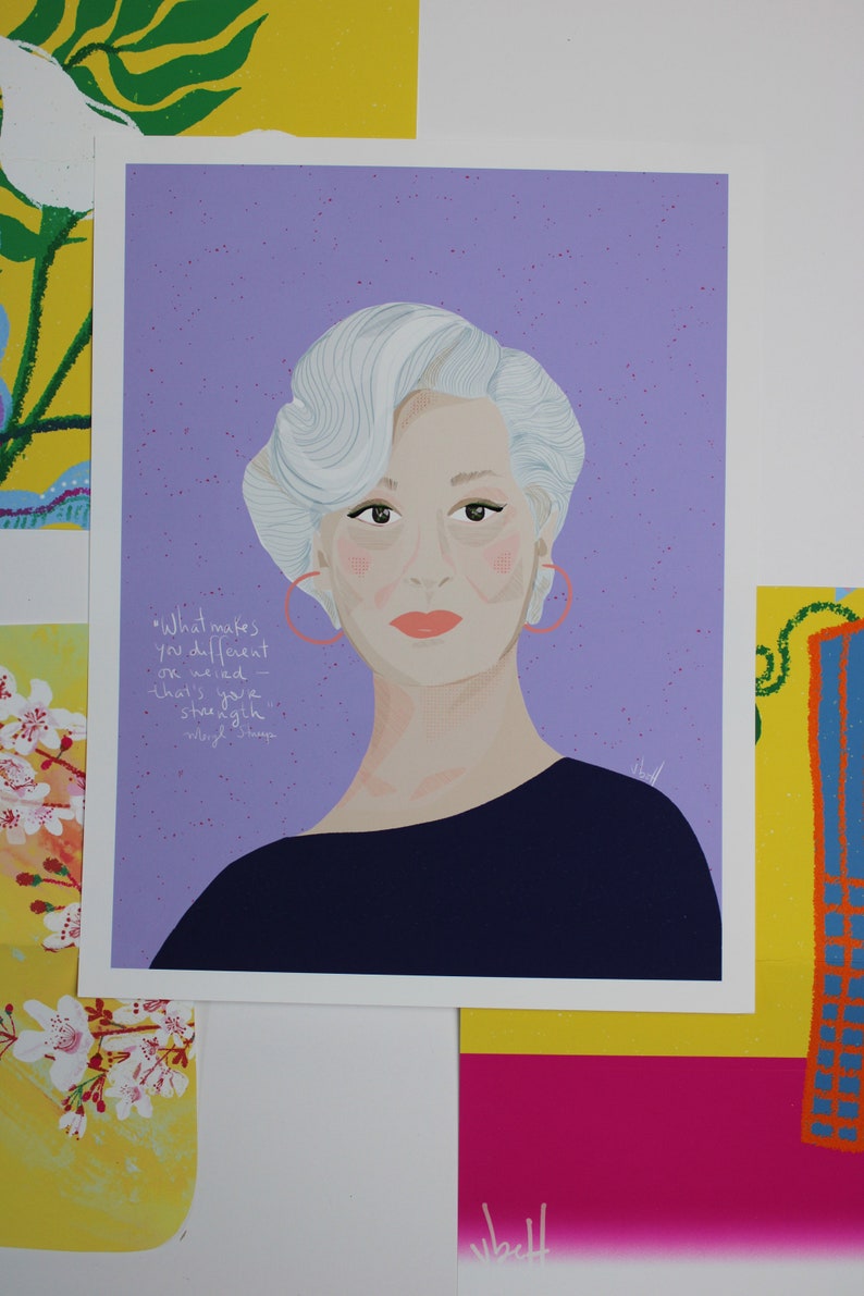 Meryl Streep Art Print, LadyBoss Gift image 7