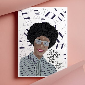 Ritratto di Shirley Chisholm, decorazione del cubicolo, regalo per il suo nuovo lavoro