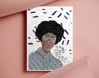 Shirley Chisholm Portrait, Cubicle Decor, New Job Gift for Her