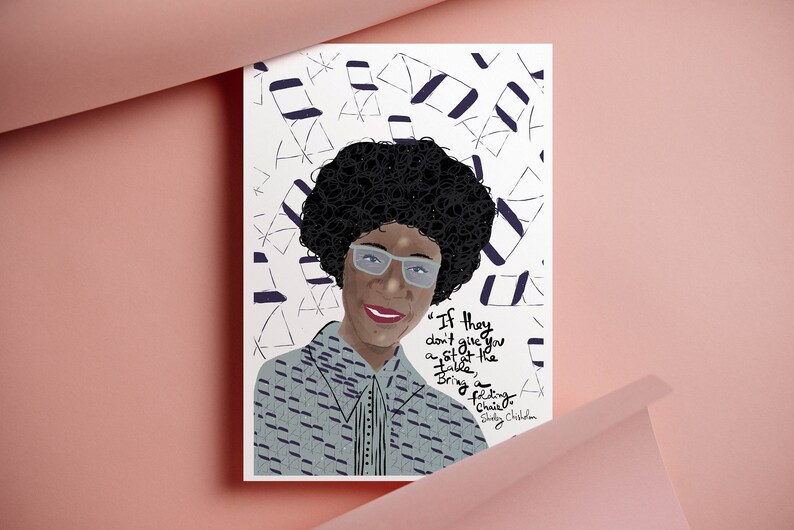 Shirley Chisholm Portrait, Cubicle Decor, New Job Gift for Her image 1