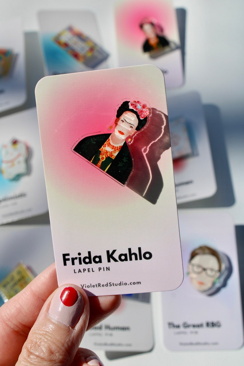 Art Teacher's Gift / Frida Kahlo Lapel Pin image 1