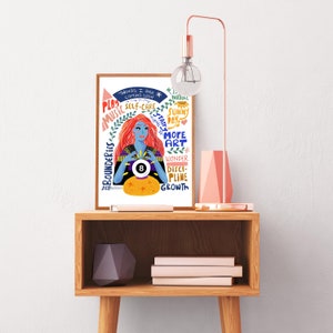 Self Love Art // Teen Bedroom Poster, Modern witch Art print image 2