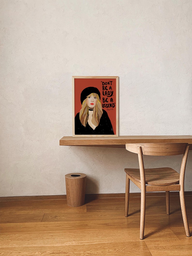 STEVIE NICKS Inspired portrait, Don't be a lady be a legend Art Print image 3