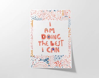 Affirmation Print – Encouraging Wall Art, Playful Abstract Design