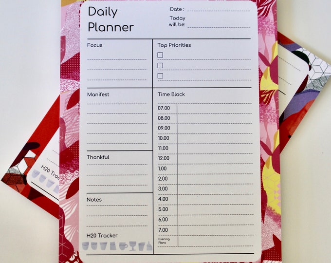 8.5x11" 50 page Daily To Do List Notepad special for manifesting world order