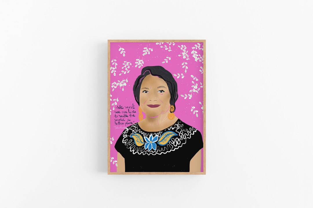 Dolores Huerta Portrait Art Print Inspirational Quote Poster for ...