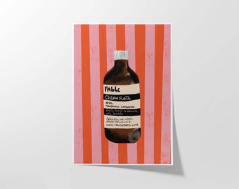 Clean Slate Soap Bottle Bathroom Wall Art Print