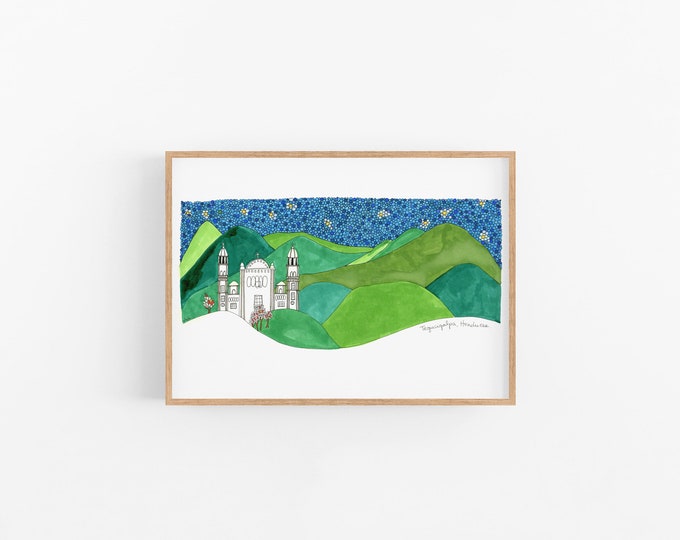 TEGUCIGALPA~Honduras~ Wanderlust Art ~ Fresh Home Decor| Father's Day Gift | Gifts for him