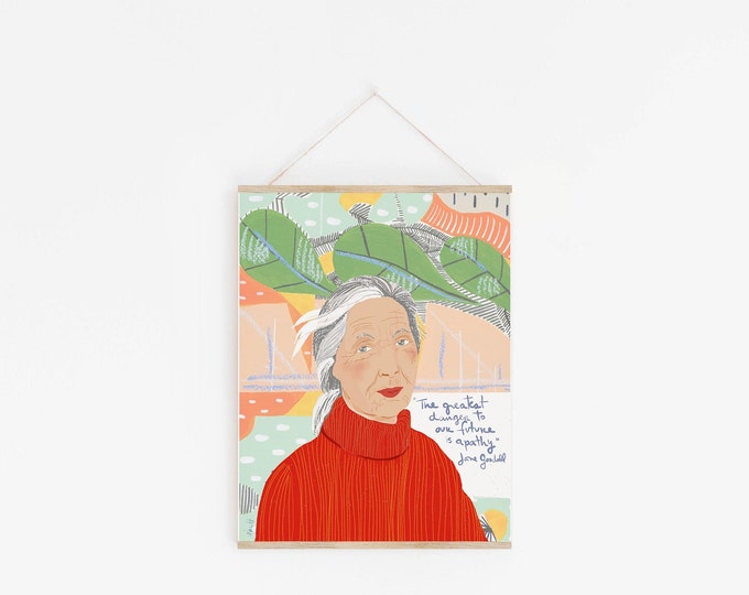 JANE GOODALL Art Print