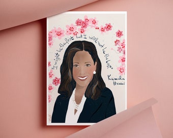 Kamala Harris Portrait,  Feminist Art print for Cubicle Decor