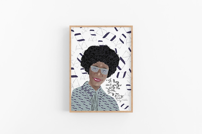 Shirley Chisholm Portrait, Cubicle Decor, New Job Gift for Her image 3