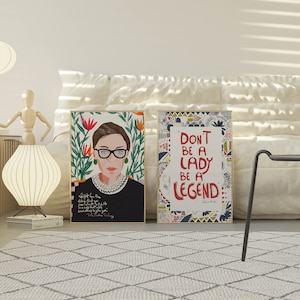 The Notorious RBG Art Print // Ruth Bader Ginsburg Cubicle Decor for Lawyers, Lawyer's Gift, Law office wall art image 2