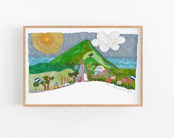 Láminas de viaje de Nicaragua: Arte mural vibrante para decorar cubículos, dormitorios y oficinas - Souvenirs de Managua