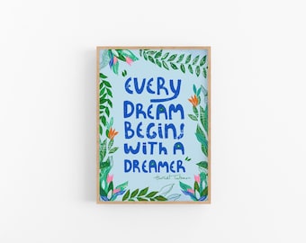 Harriet Tubman Dreamer Quote – Women’s History Print