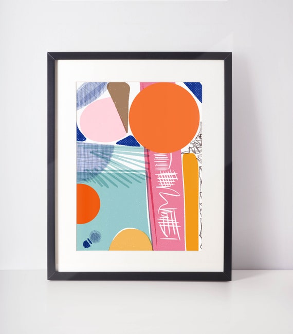 Miami Beach Art Print Bold Home Decor Miami Colors Etsy