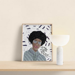 Shirley Chisholm Portrait, Cubicle Decor, New Job Gift for Her image 2