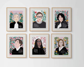 Law School Graduation Gift – Supreme Court Women Art Set